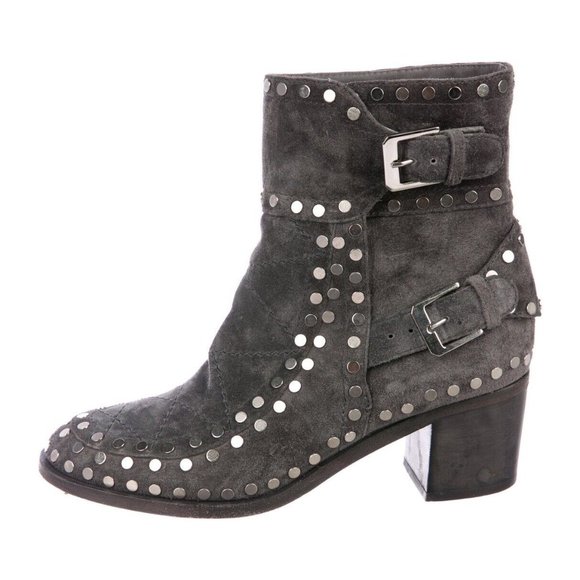 Laurence Dacade Gatsby Studded Ankle Boots Gray - Picture 3 of 7